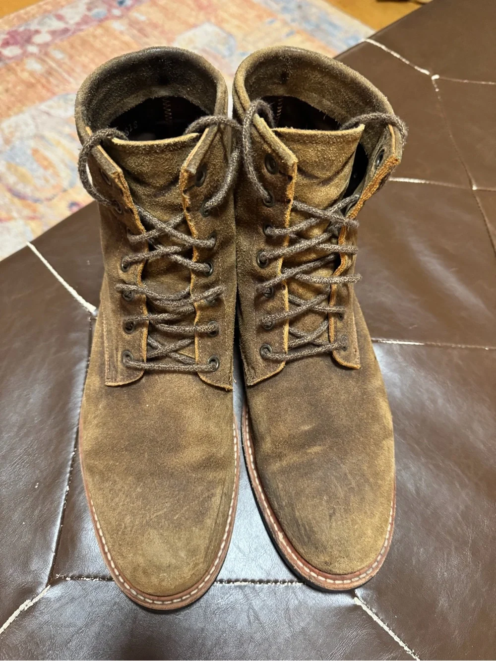 Nisolo Brown Suede Lace-Up Men's Boots